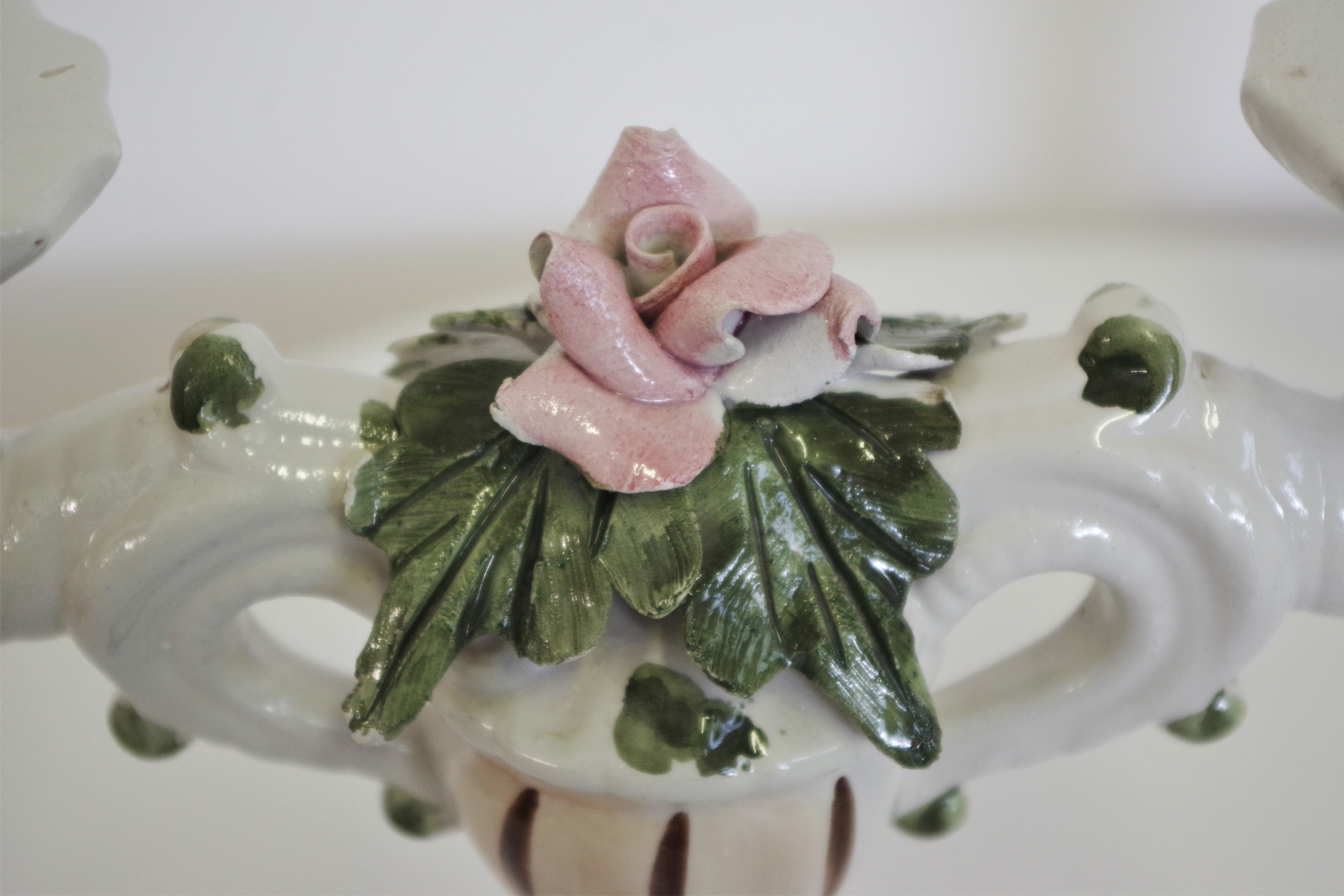 Bassano ceramic candelabra, 1970s, set of 2