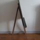 Old wooden school board, folding.