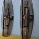 Pair of vintage design double fires smoked glass