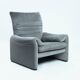 Fauteuil et ottoman Maralunga Vico Magistretti par Cassina, 1990