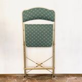 Upcycled vintage folding chair - flowers