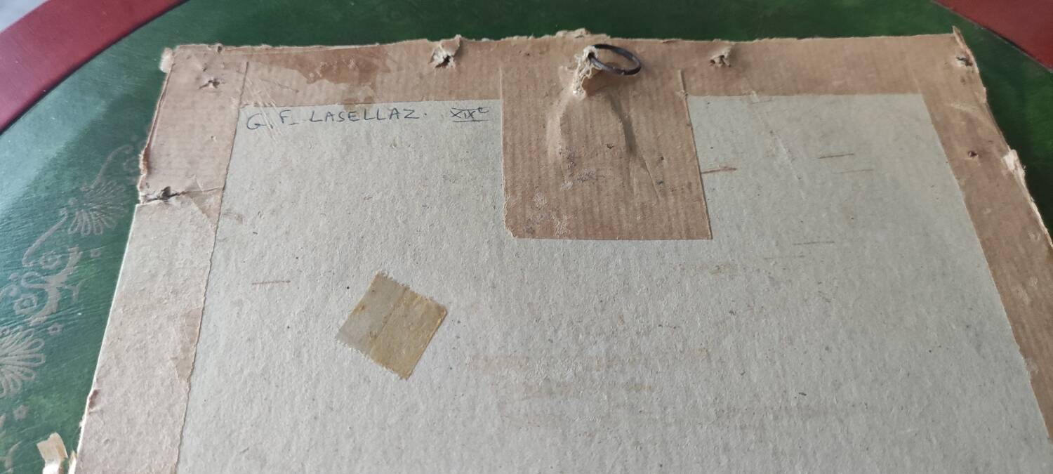 Watercolor Gustave François Lasellaz 19th century