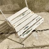 Chaise pliante bois et métal bar déco jardin terrasse et balcon