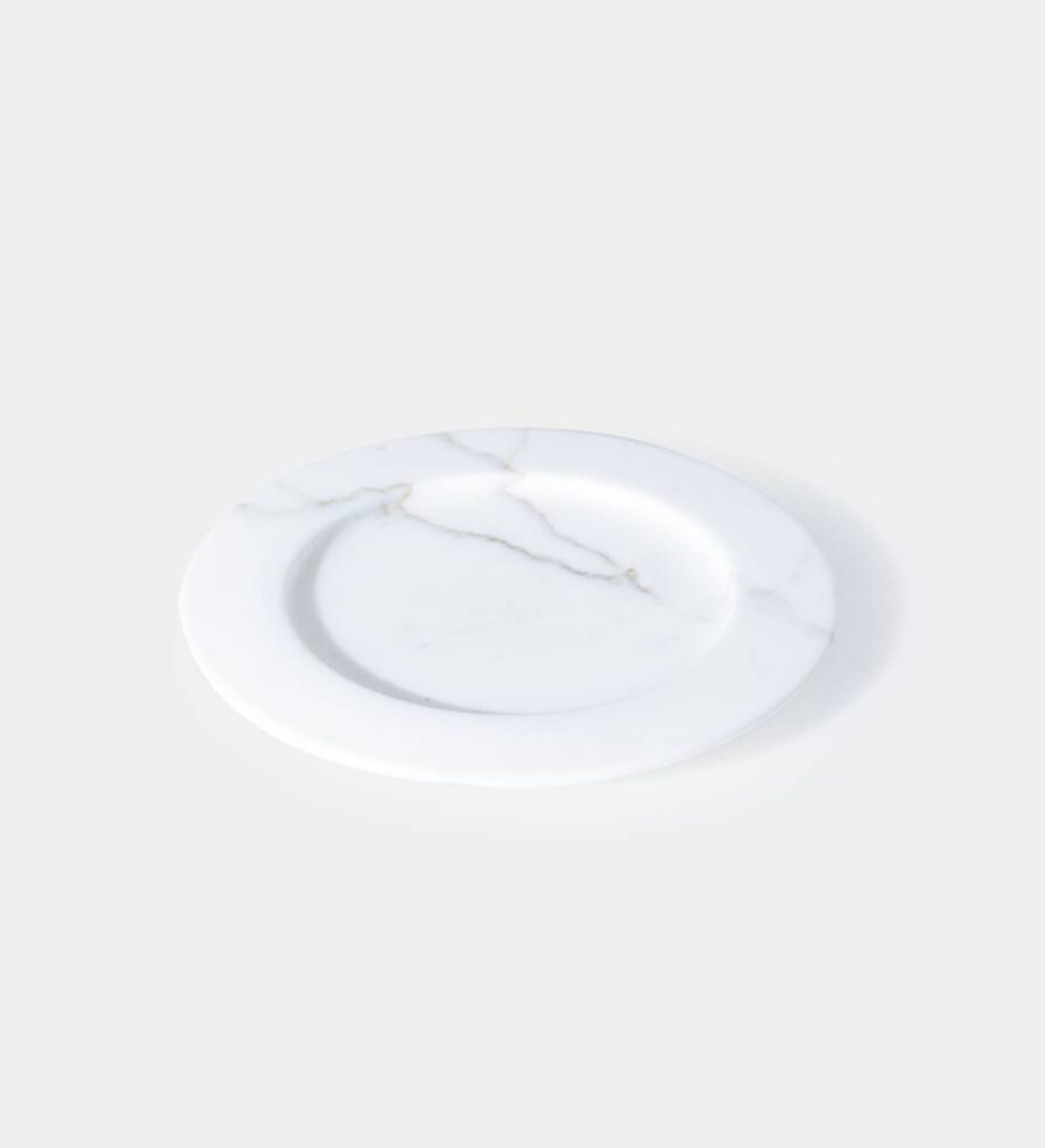 White Carrara marble centerpiece / plate, Up&Up Italy, 1970s