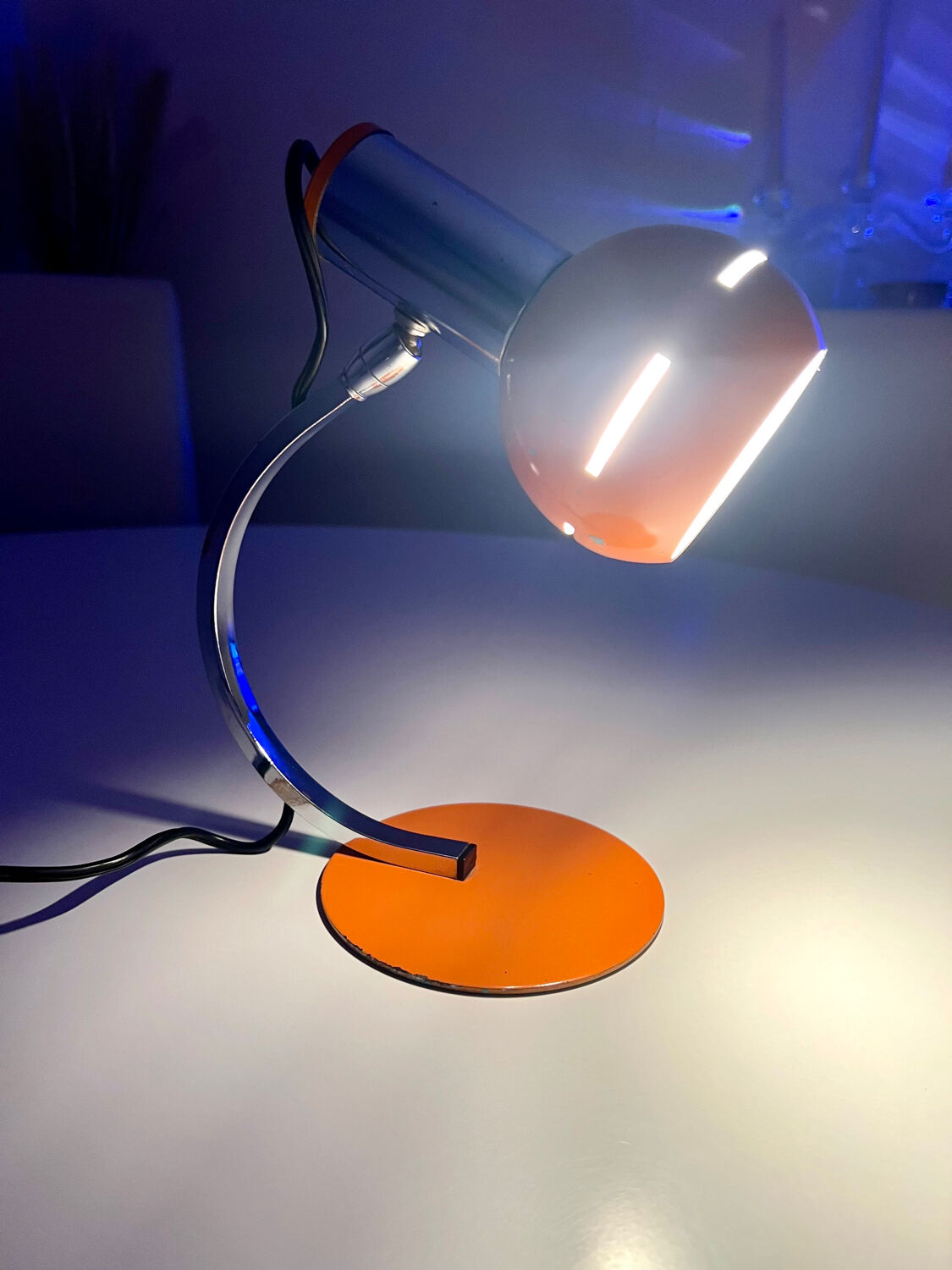 Targetti lamp vintage 1960s space age orange chrome