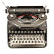 Machine à écrire Remington Noiseless portable noire de 1935 révisée ruban neuf