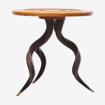 Table d’appoint unique en corne de koudou africaine, années 1970