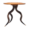 Unique kudu horn side table african, 1970s