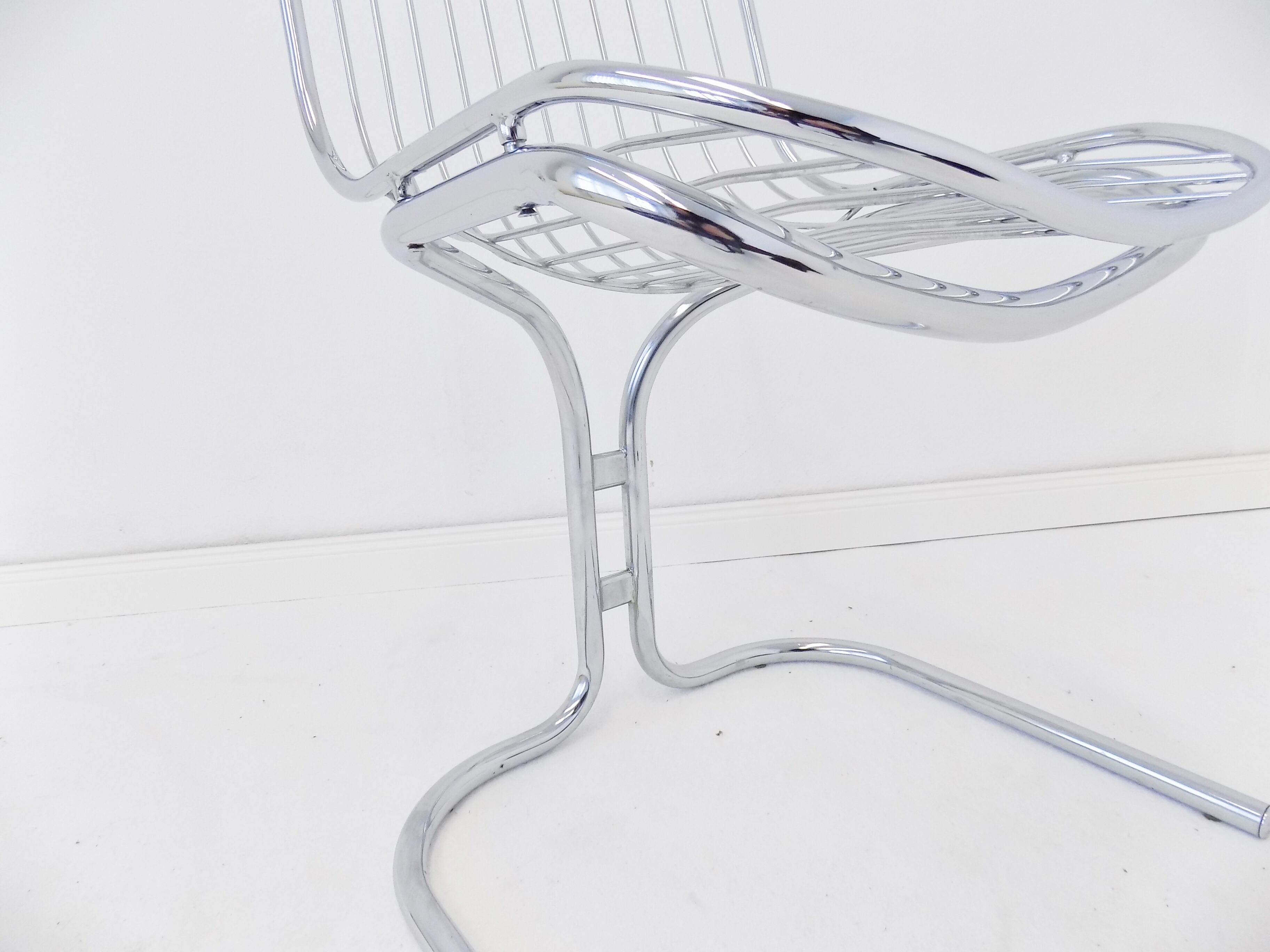 Rima set of 4 Radiofreccia chrome chairs by Gastone Rinaldi