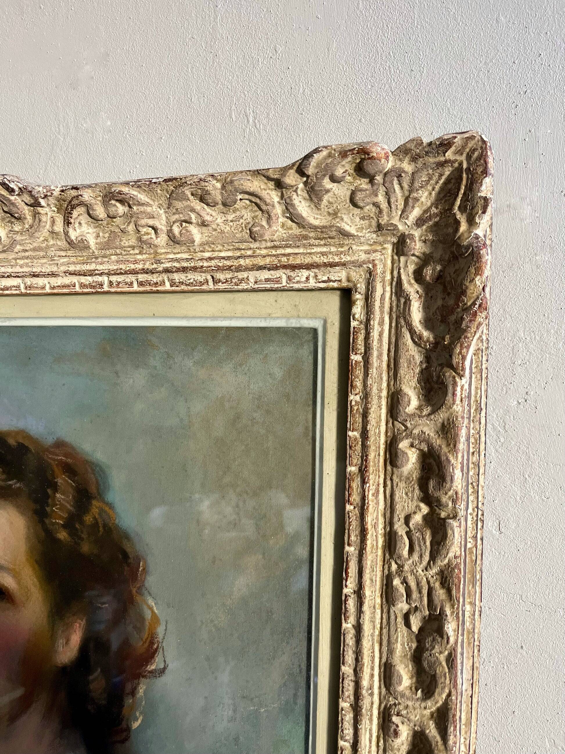 Old portrait of a woman in pastel - Cyprien Boulet