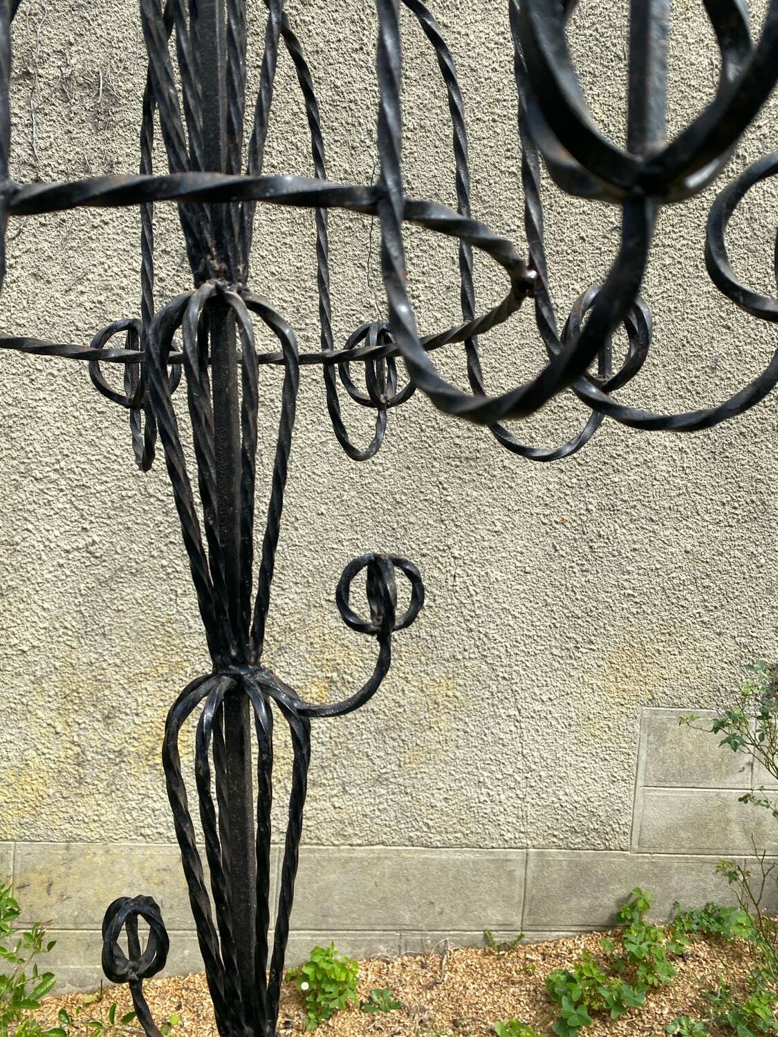 Twisted iron coat rack, 19th century