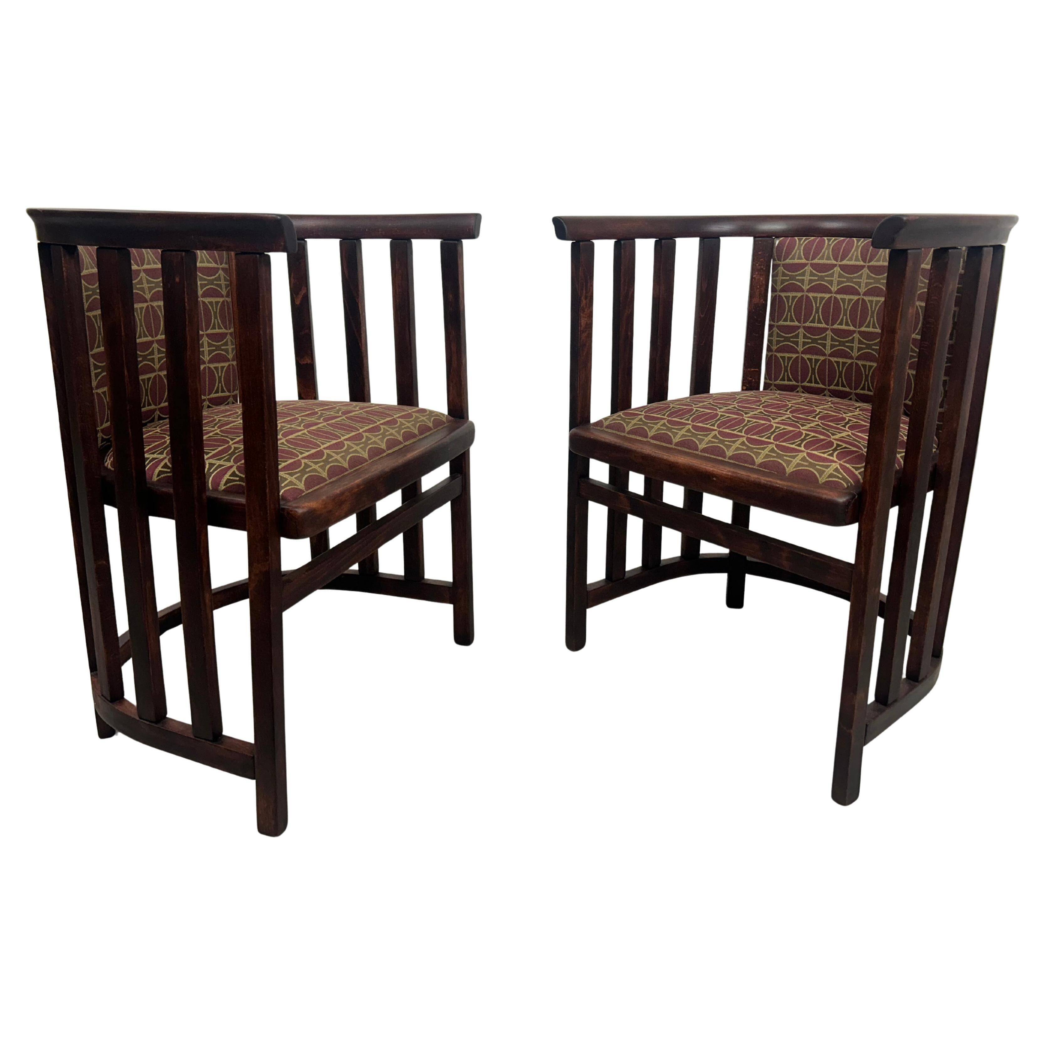 Secession Fledermaus armchairs by Josef Hoffmann