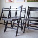 5 x chaises pliantes vintage