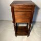 Antique bedside table in solid wood, turned base