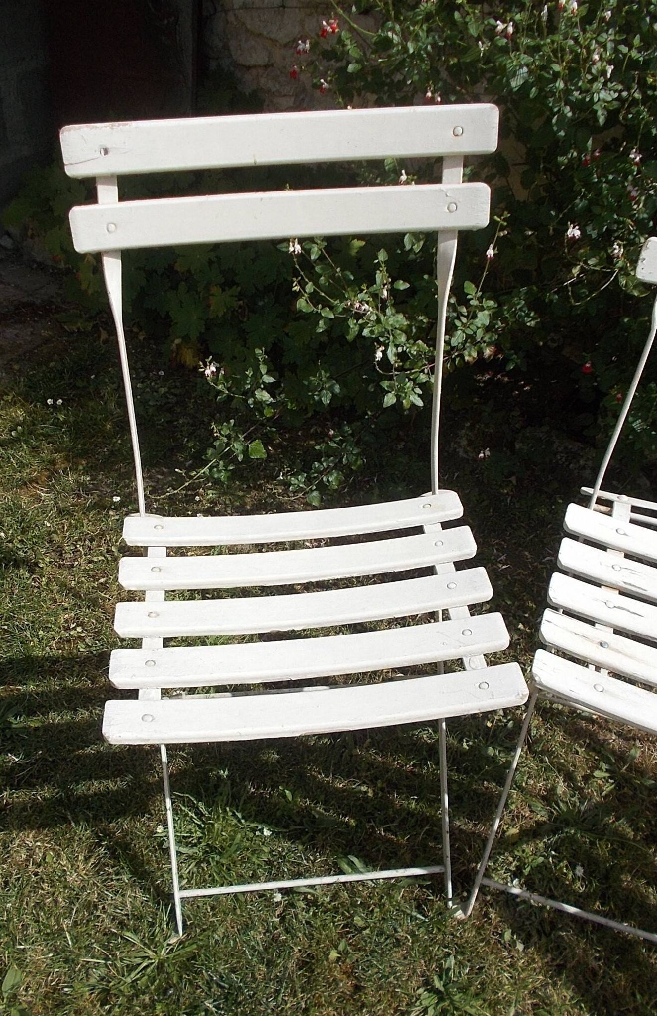 Set of 3 folding garden chairs