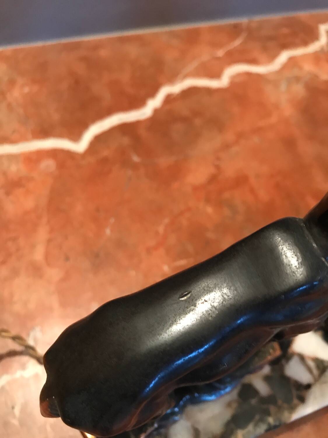 Very pretty art deco chamois table lamp