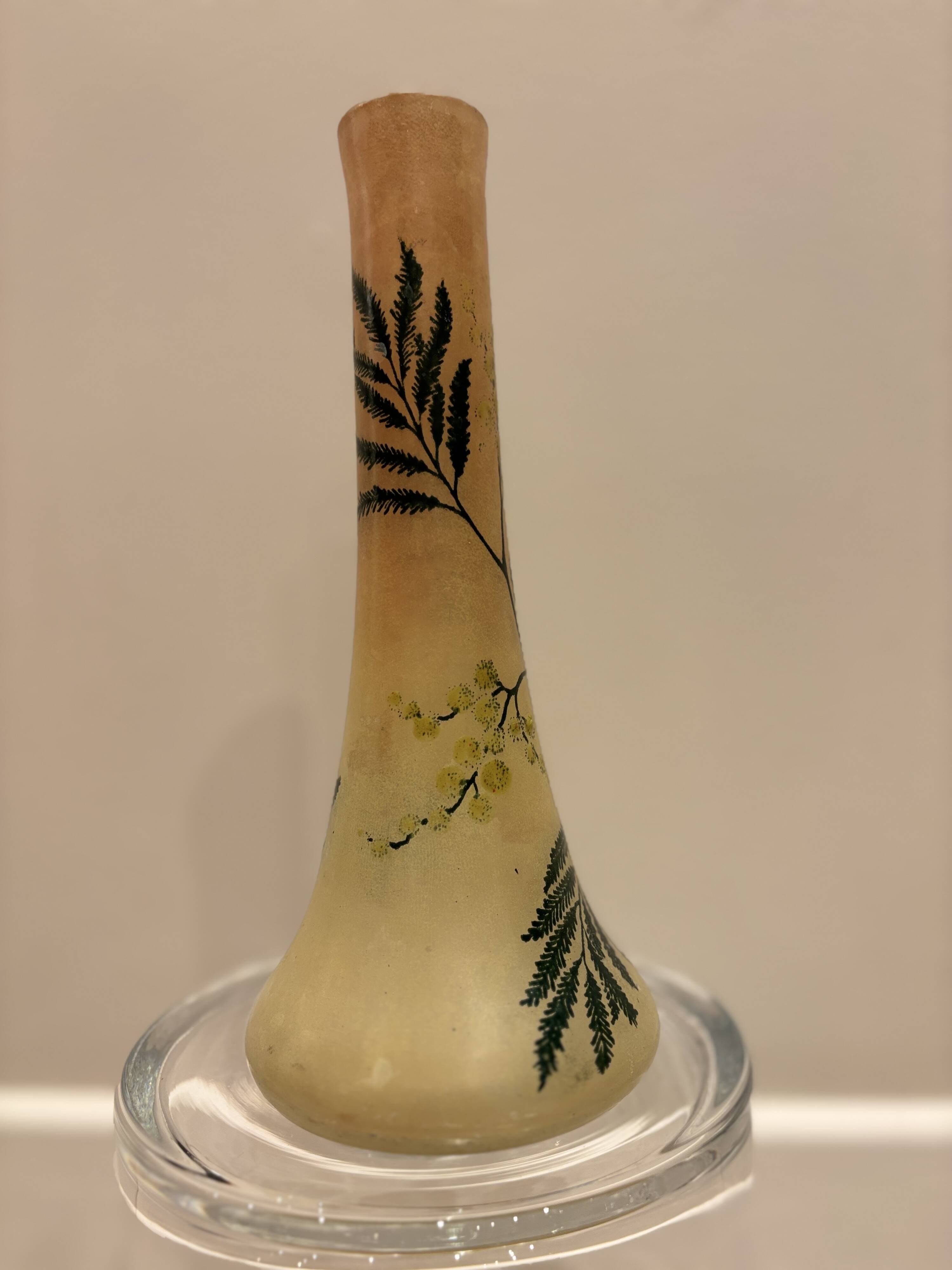 Antique blown glass soliflore vase