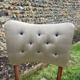 Vintage chair 50 taupe silk