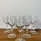 6 engraved crystal wine glasses with stems