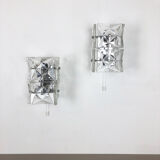 Glass wall lamps by Kinkeldey Germany 1960s