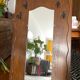 Vintage mirror cloakroom wall coat rack