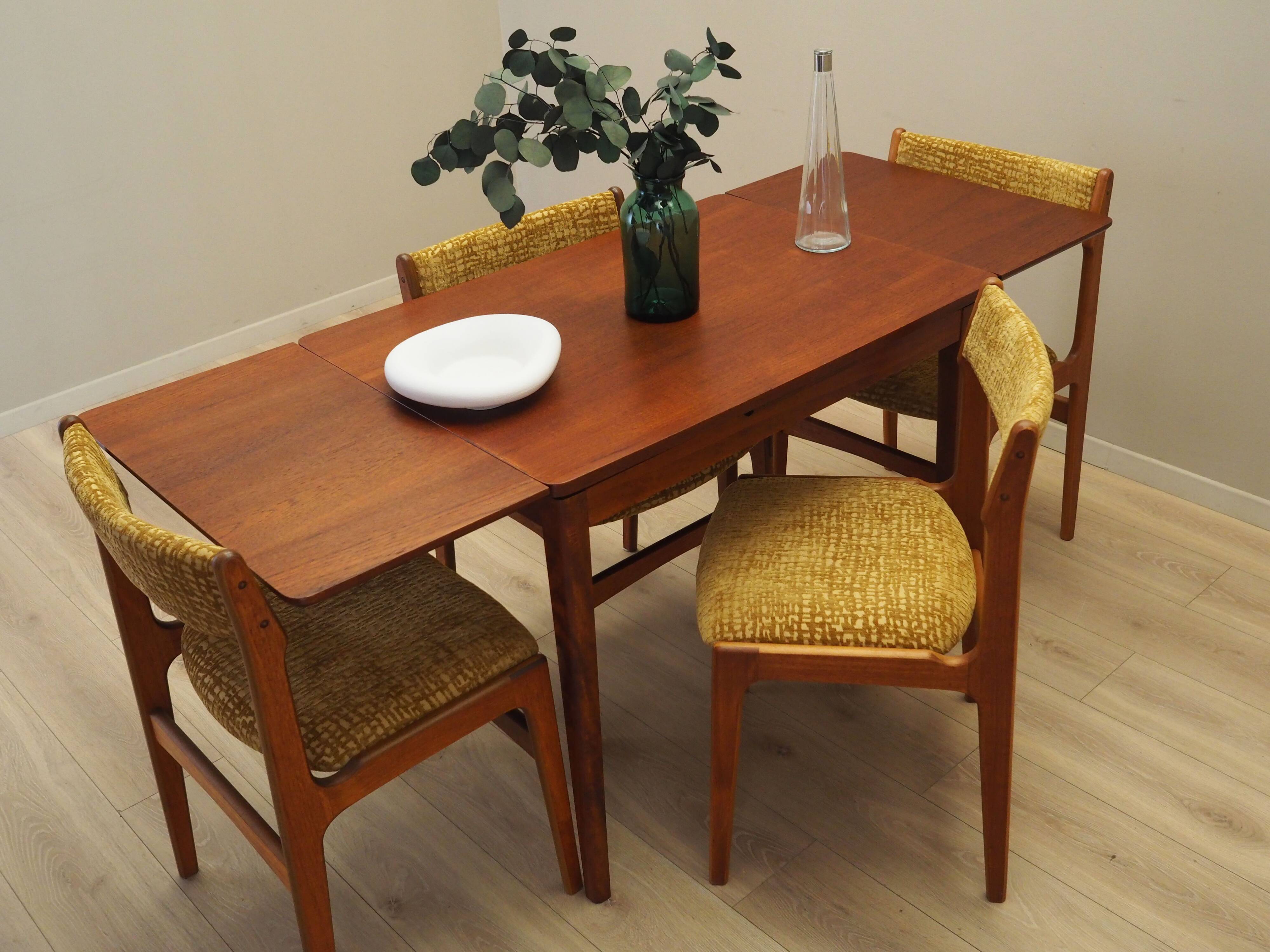 Set of six teak chairs, Danish design, 1970s, production: Denmark