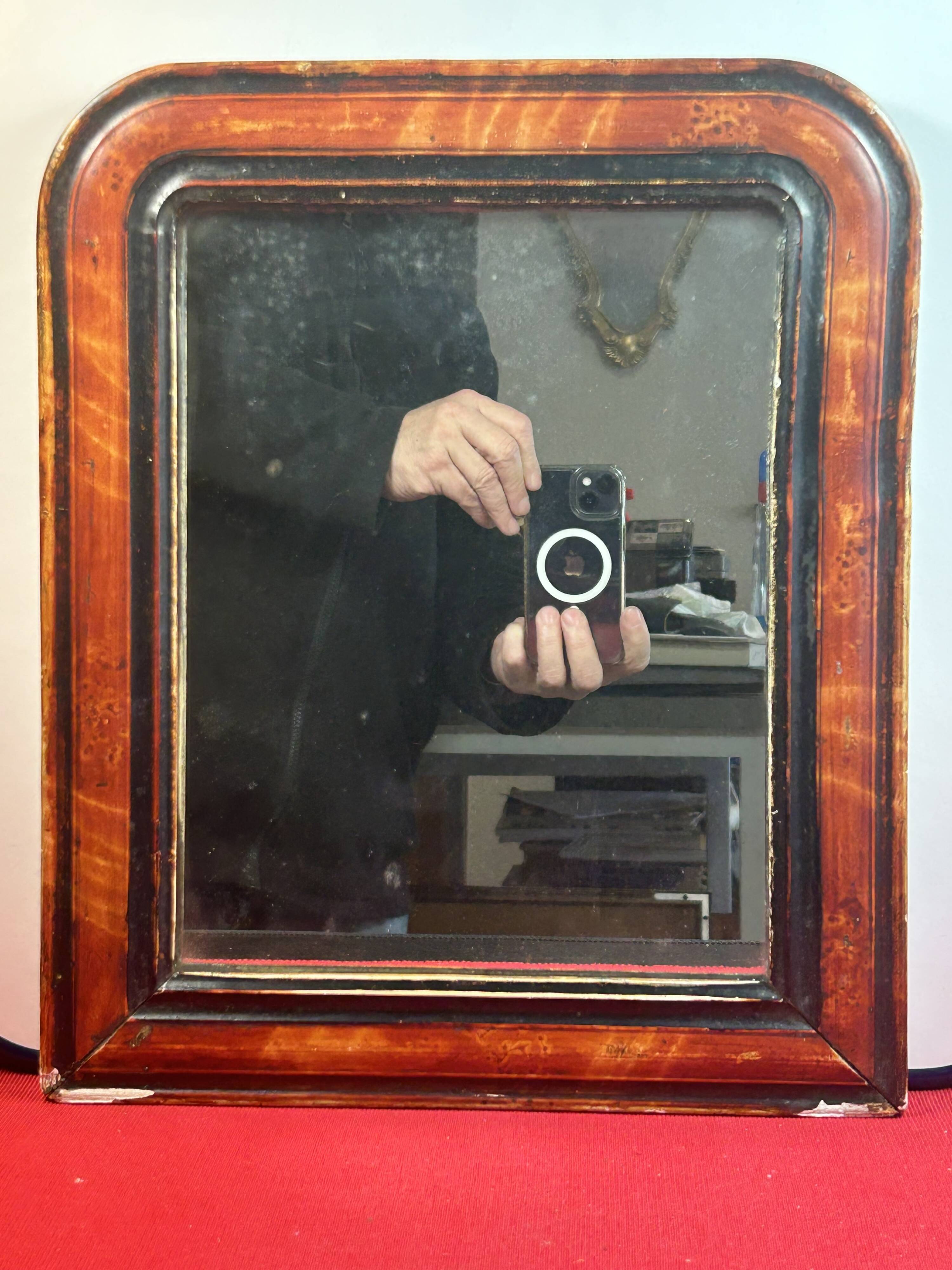 Louis-Philippe mercury mirror 32.5 x 38.5 cm