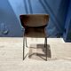 Set of 6 wenge wood chairs and green steel of gray