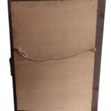 Ancien miroir biseauté encadrement cadre bois