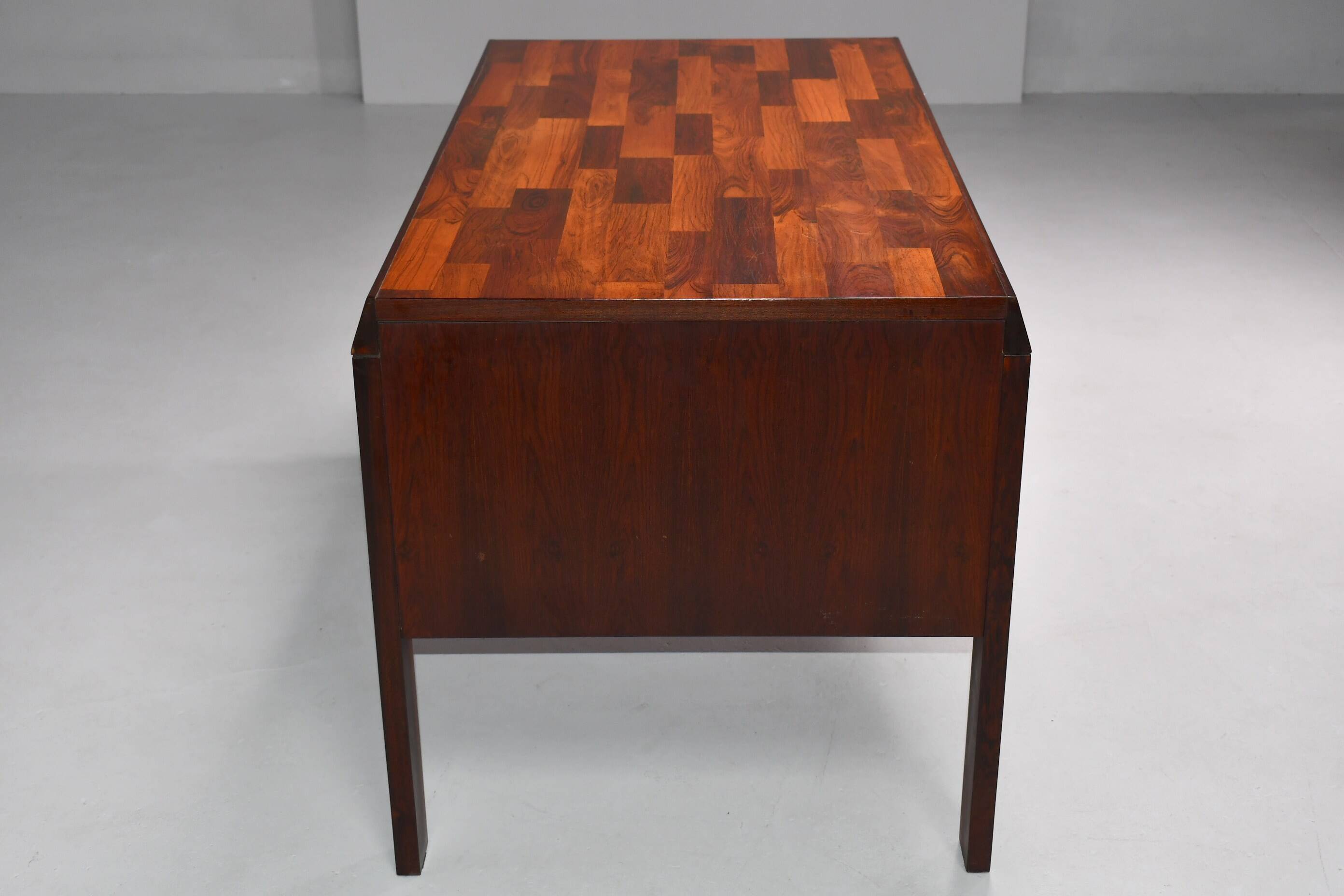 Rosewood desk by Jean Gillon for Italma. Brazil 1970s.