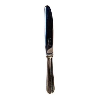 Dessert knife in silver metal signed Christofle model Boréal