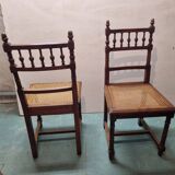 4 chaises rotin & bois