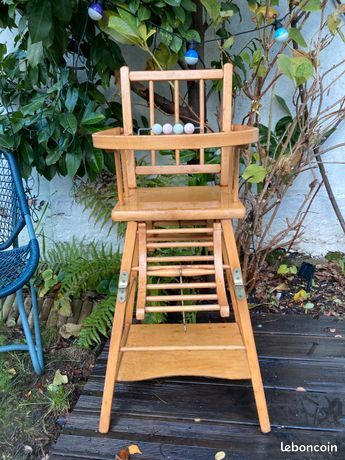 Wooden baby high chair