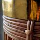 Brass and rattan umbrella stand 1970