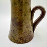 Tall stoneware pitcher vase, pyrite, 1960s