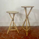 Paire de selette bambou et rotin 1960