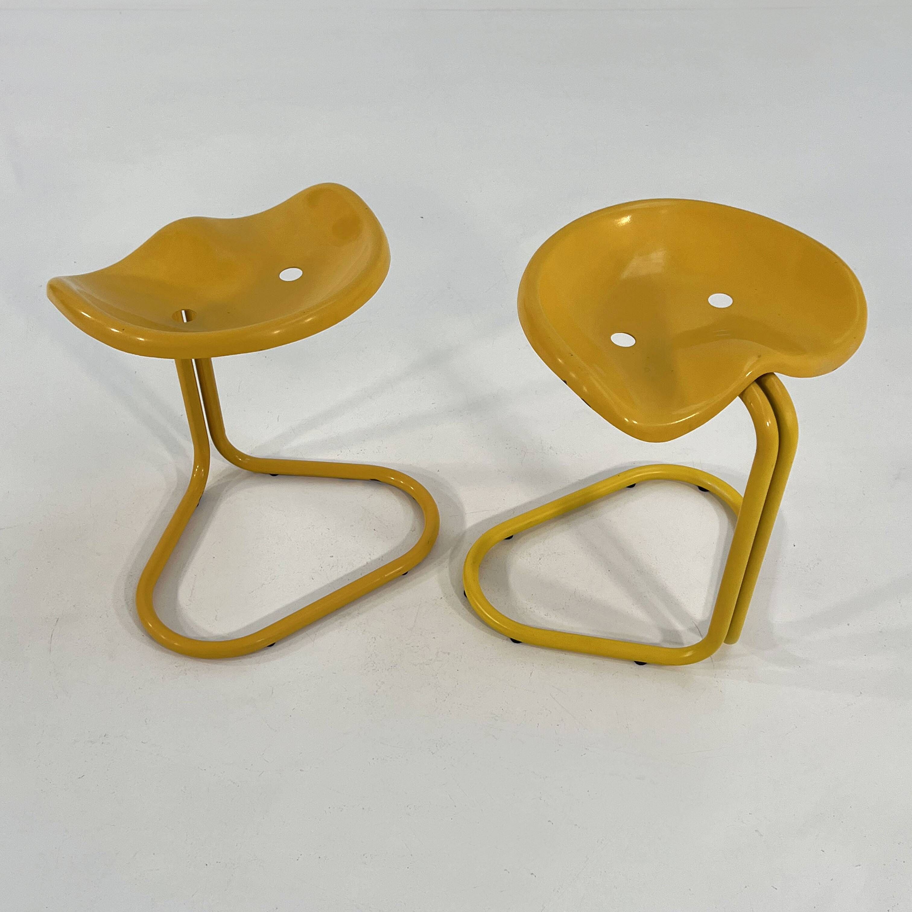 Yellow Tractor Stool by Rodney Kinsman for Bieffeplast, 1970