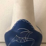 Vase Blanc Bleu Céramique