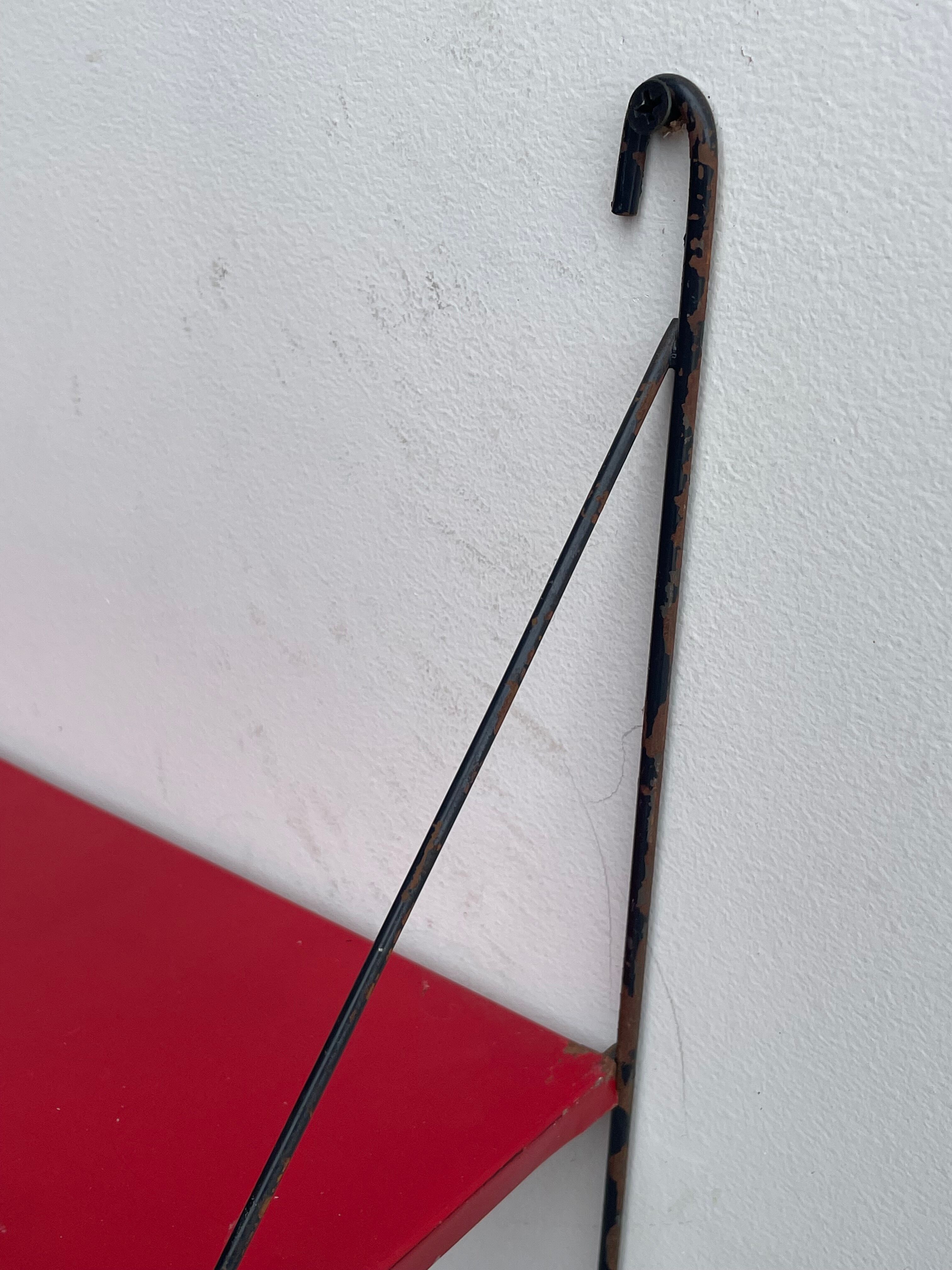 Vintage metal wall shelf wall rack minimalistic 1960’s