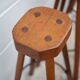 Tabouret de bar X 3 , tabouret bois et métal, tabouret brustaliste, tabouret haut
