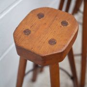 Bar stool X 3, wood and metal stool, brustalist stool, high stool