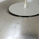 Scandinavian chandelier in brushed steel 1960