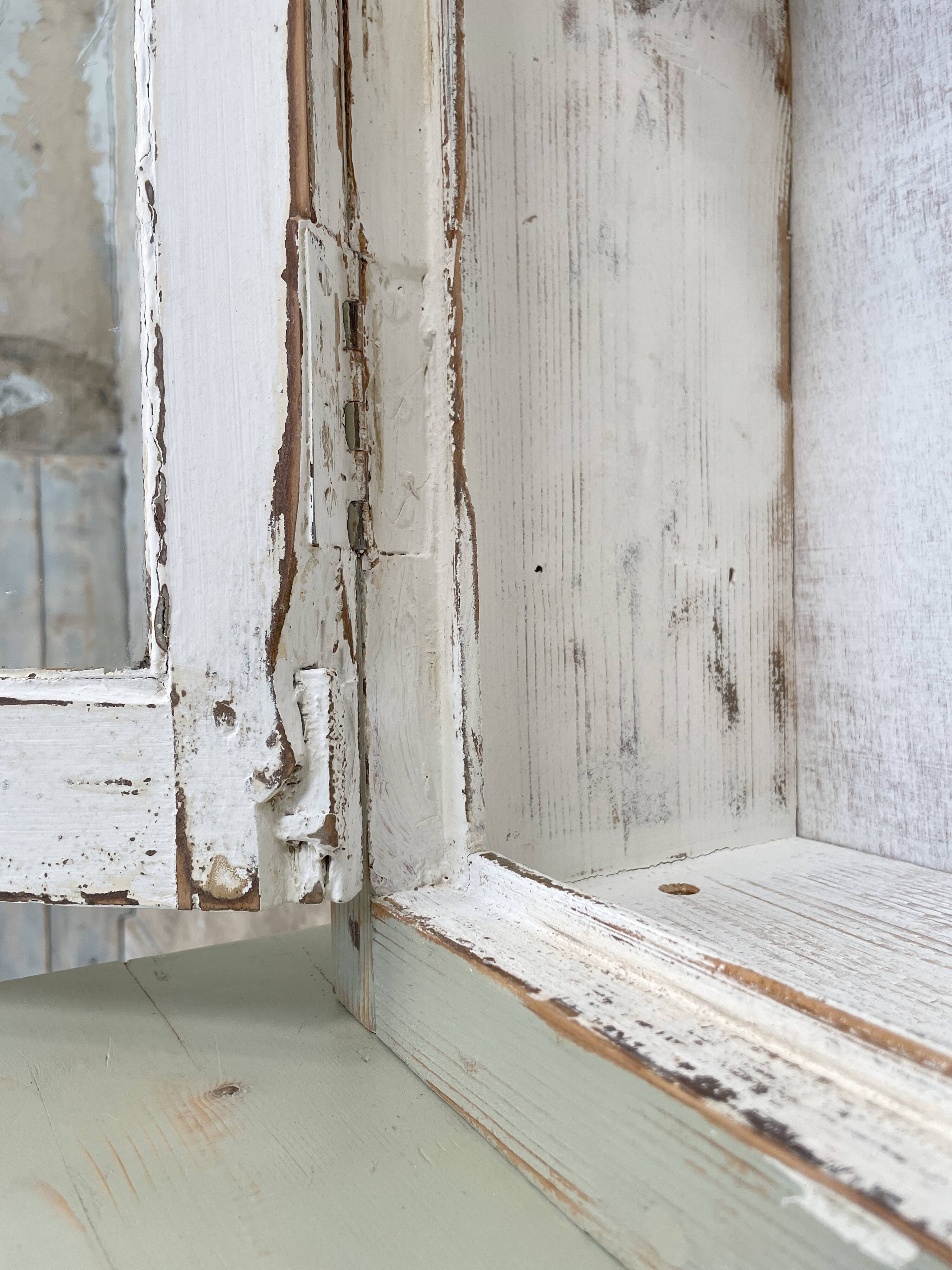 Furniture two body showcase, around 1900.