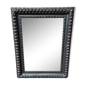 Ancien miroir, encadrement noir 65 x 84
