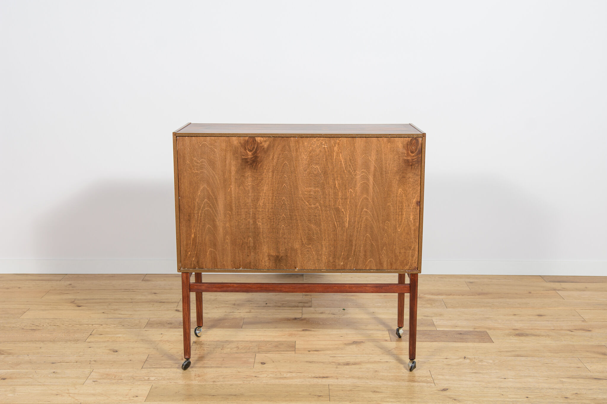 Mid-century rosewood bar with roller doors, Denmark, 1960s