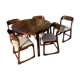 Vintage Baumann sleigh chairs with table