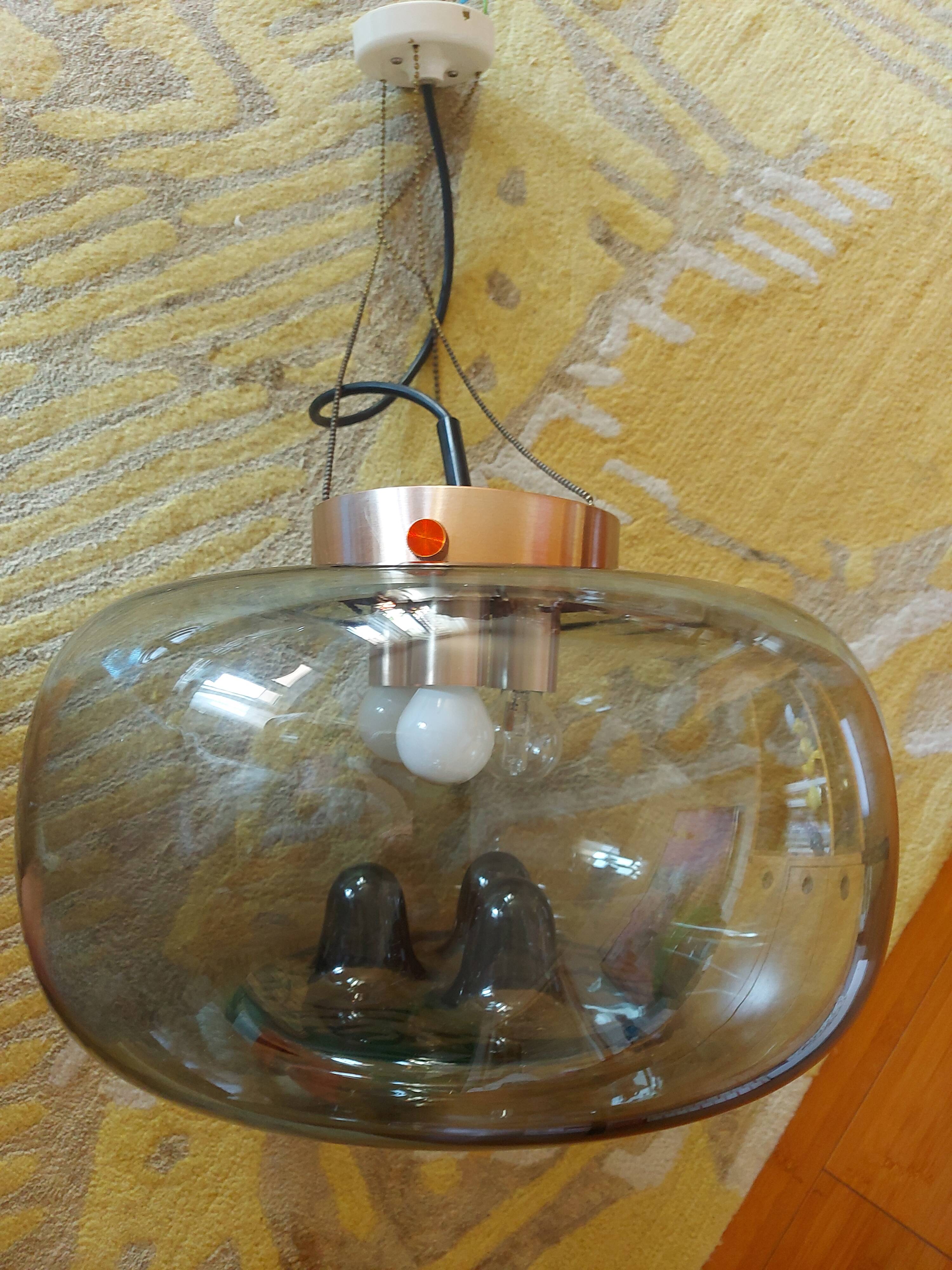 1970s trianon raak glass pendant pendant