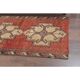 1970s Turkish Oushak Handmade Wool Cotton Red Area Rug 107x200