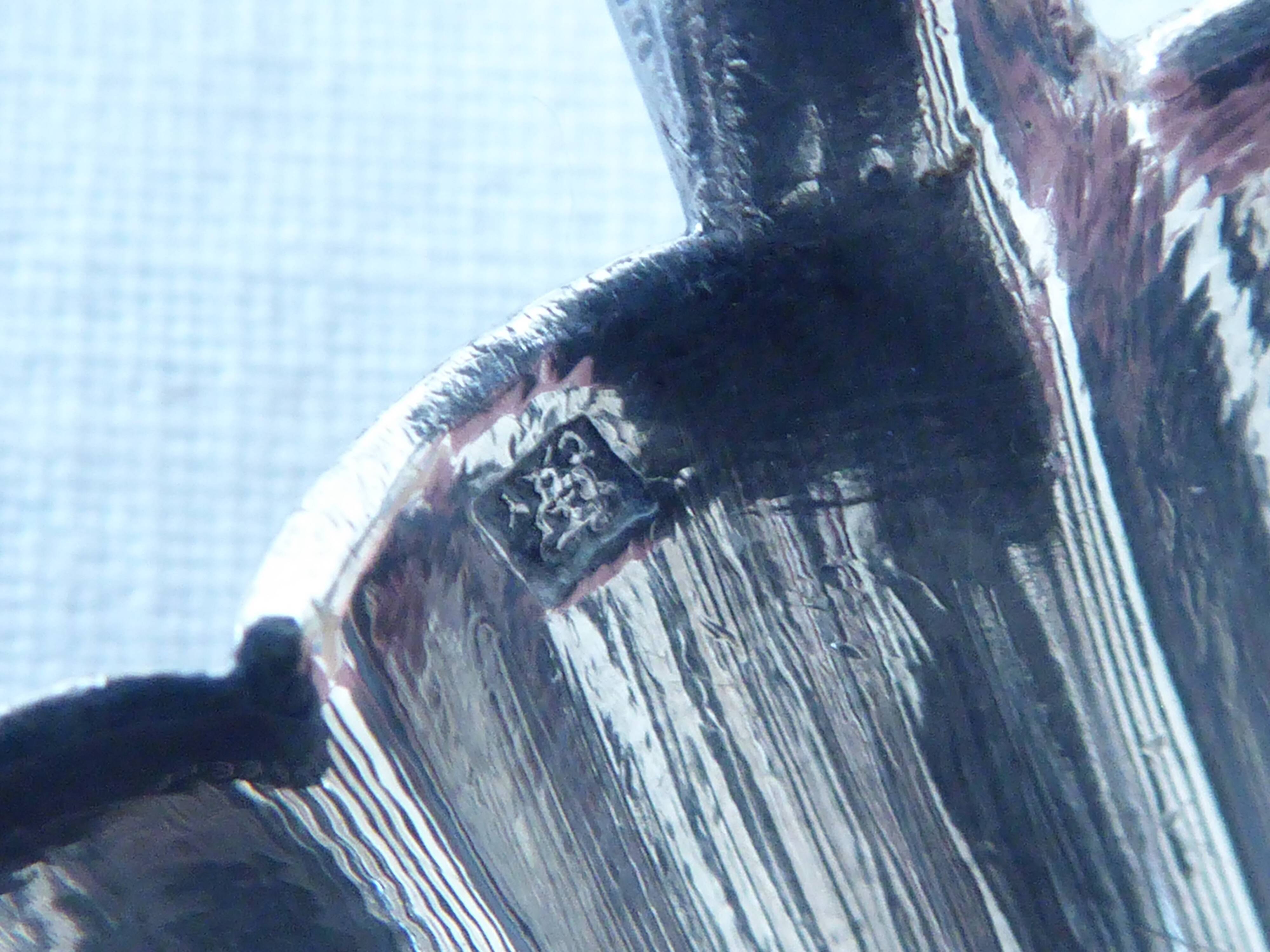 Silver metal sauce ladle