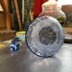 Blue glass carafe